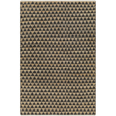 Tapis noir / brun clair / beige tissé à plat à la main Addy