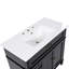 Meuble-lavabo 36 po avec lavabo, armoire de salle de bain avec tiroirs, cadre solide et panneau de fibres à densité moyenne, un paquet, noir