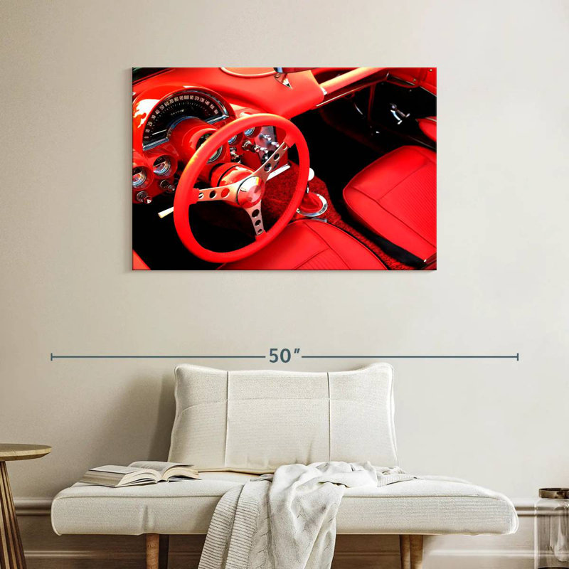Intérieur de la voiture de sport Mehar - rouge, H 26 po x l 39 po