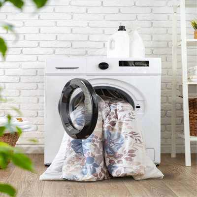 Ensemble d'édredon floral avec draps bleu