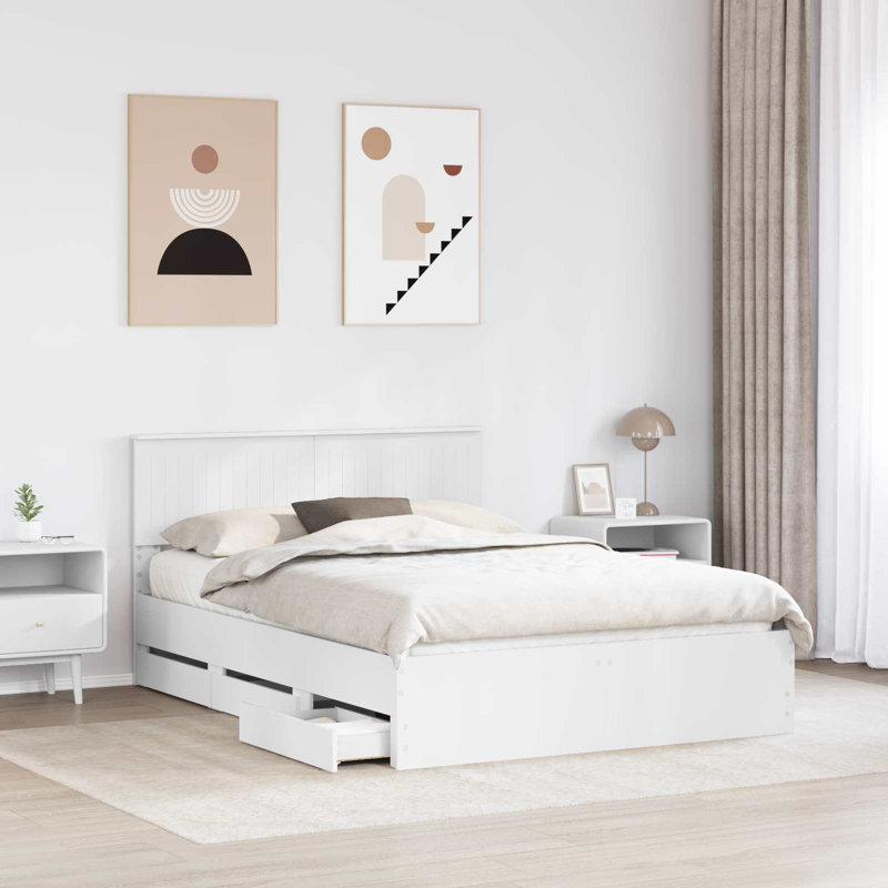 Bed, European Double (140 x 200 cm), White