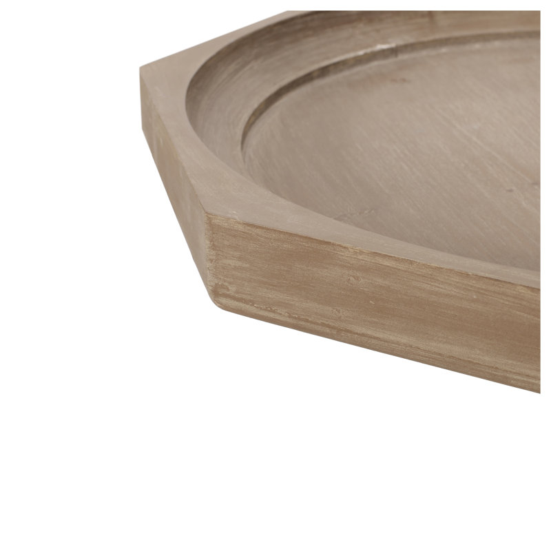 Table d'appoint en panneau de fibres à densité moyenne naturel et blanc avec motif champêtre - l 18,25 po x P 18,25 po x H 25 po