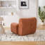 Large fauteuil d'appoint rembourré en chenille moderne, salon de lecture confortable avec sièges profonds pour le salon et la chambre à coucher-2086084145