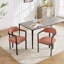 Ensemble de 2 chaises de salle à manger modernes rembourrées avec pieds en métal noir Boucle-32399308