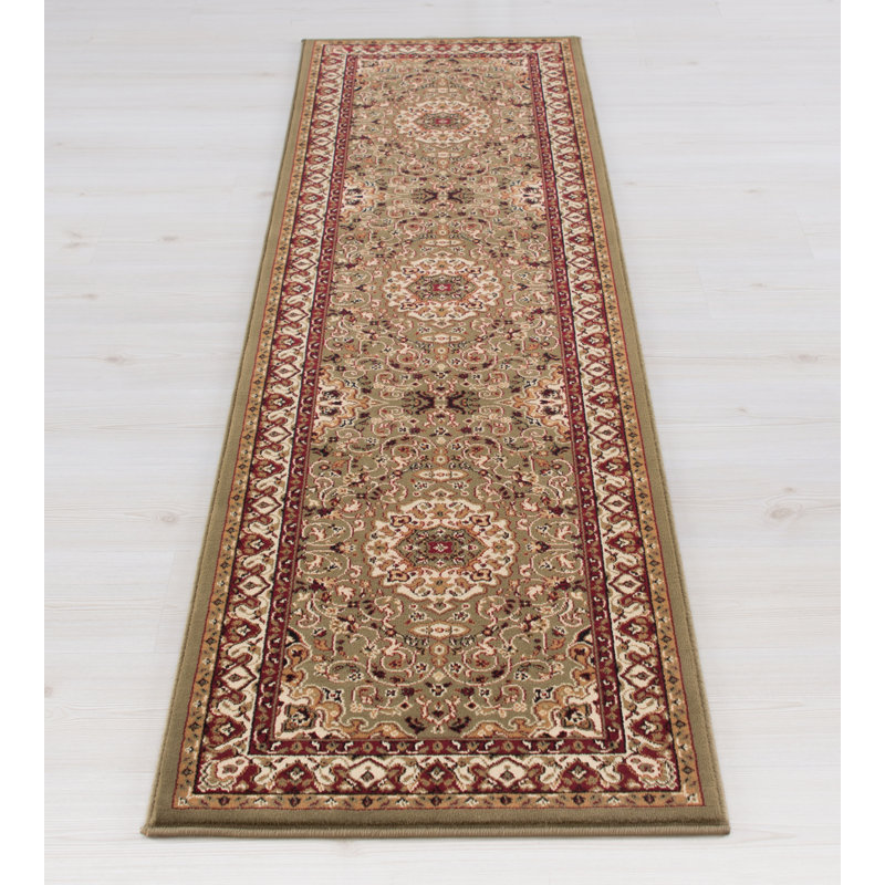 Tapis oriental rouge / gris / ivoire Izaiah, Rectangle 2 pi x 3 pi 3 po