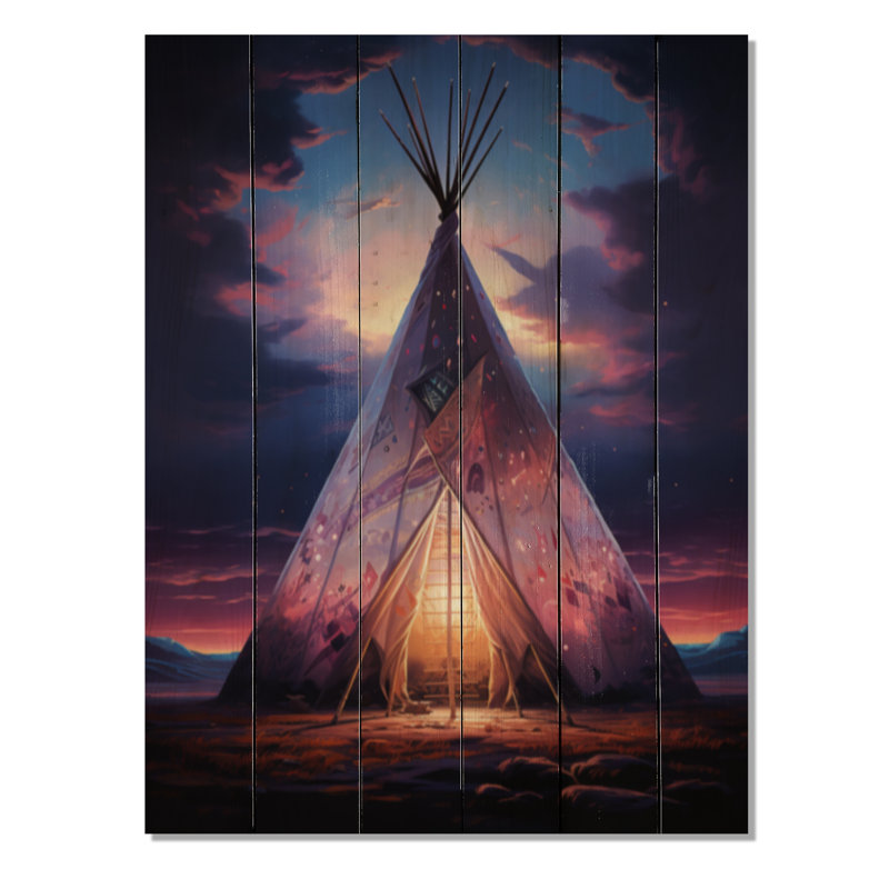 Visions sacrées amérindiennes - Art mural américain en bois, H 20 po x l 10 po x P 0,78 po