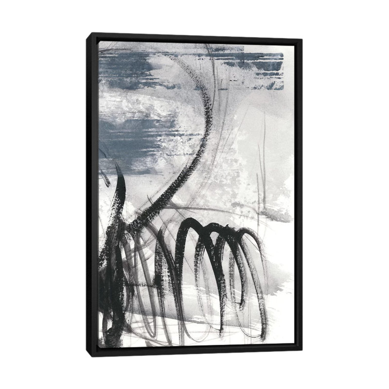 "Serpentine I" par Ethan Harper, reproduction d’art, H 60 po x l 40po x P 1,5 po, Toile avec cadre noir, Pas de tapis