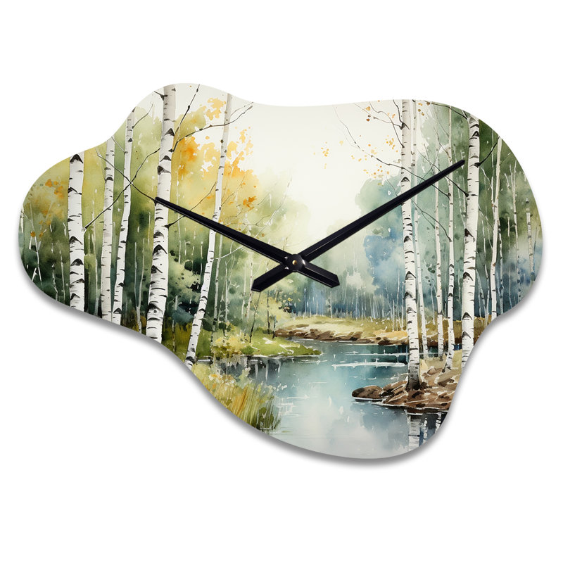 Horloge murale Birch Woods Silent Woods II - Birch, Petit
