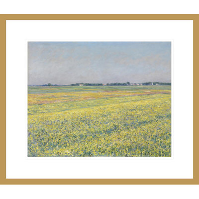 La plaine des champs jaunes de Gennevilliers par Gustave Caillebotte - Estampe numérique encadrée