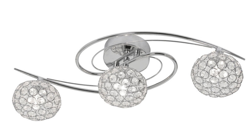 Eva Crystal Semi Flush Mount