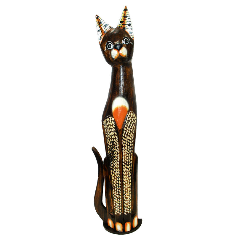 Handmade Statue Decorative Object, 32" H x 5" W x 3" D