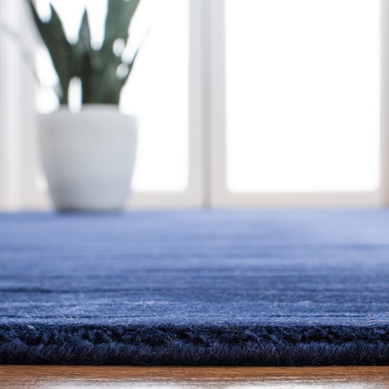 Ralph Lauren Upper Deck Hand Knotted, New Zealand Wool, Navy Blue Area Rug, Rectangle 8' x 10'
