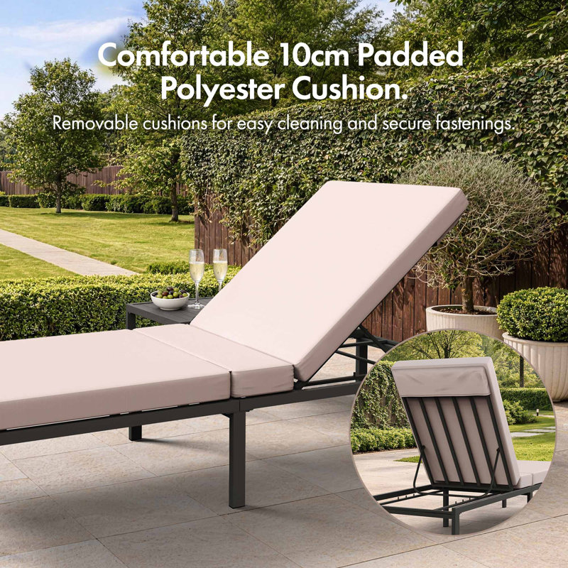 Aruba 192cm Long Chaise Lounge Set
