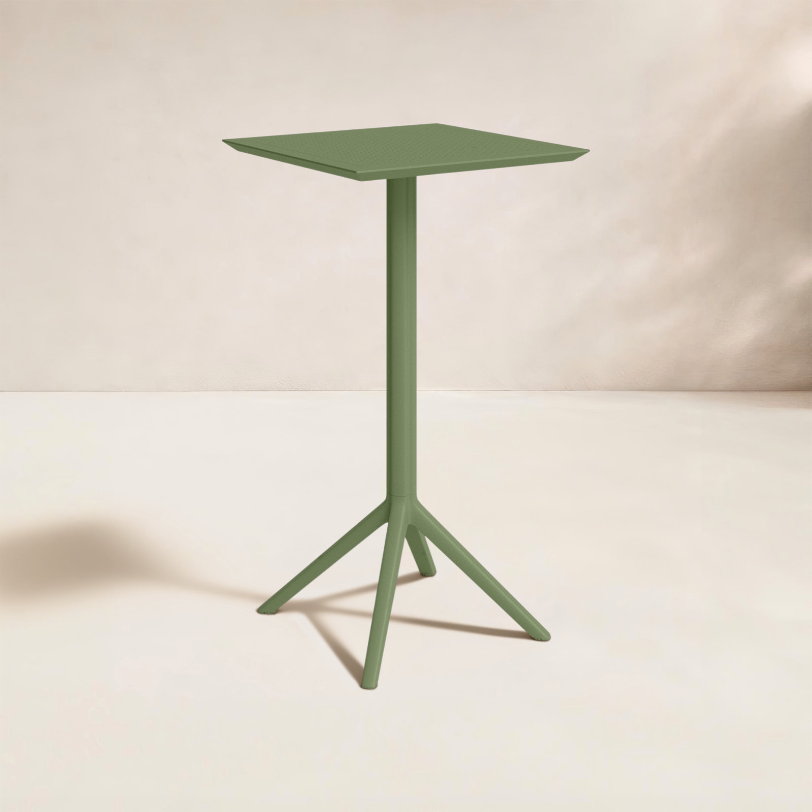 Farrah 24" Patio Bar Table, Olive Green