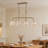 4-Light Linear Chandelier with Adjustable Length
