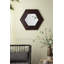 Miroir hexagonal 18,5 "x 18,5" avec cadre en bois massif-873338505