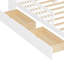 Lit simple blanc avec compartiments de tête de lit et barrières de sécurité - longue durée de vie-606356993