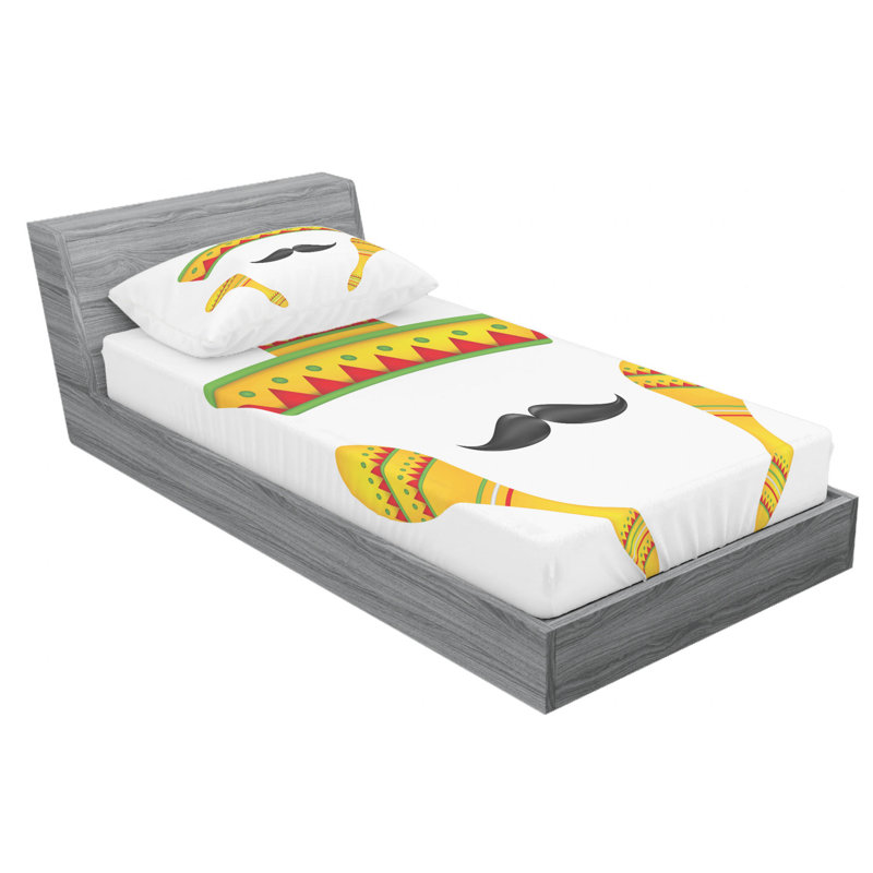 Microfiber Sheet Set, Queen Sheet Set with Fitted Sheet