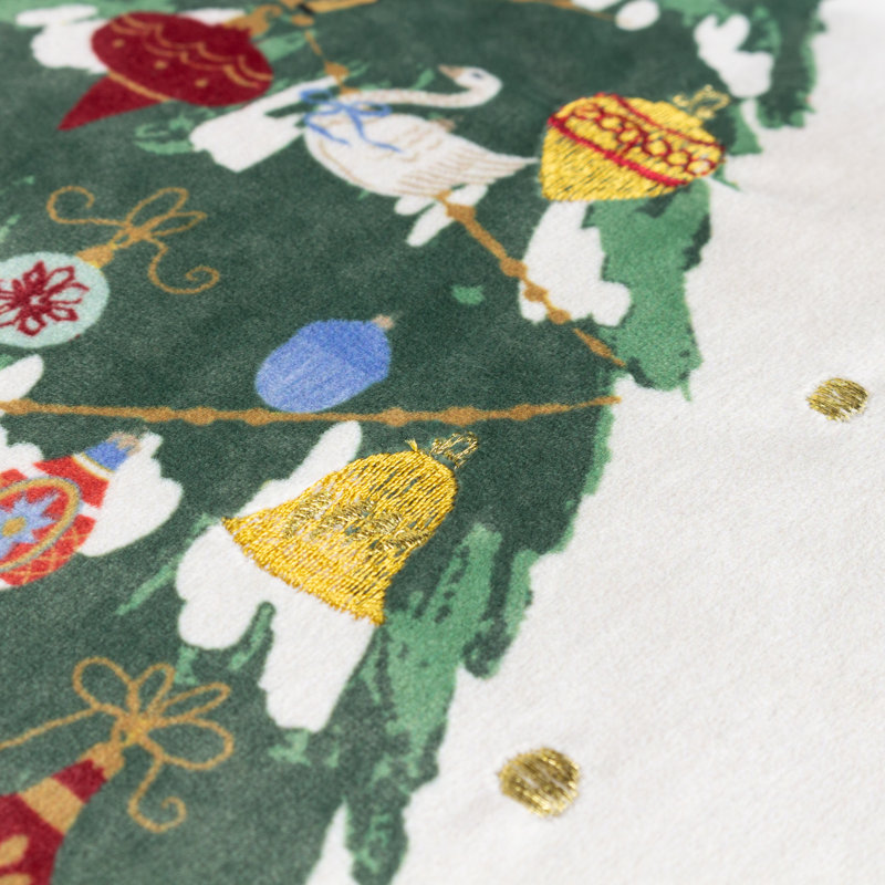 Deck The Halls Tree Abstract Square Cushion