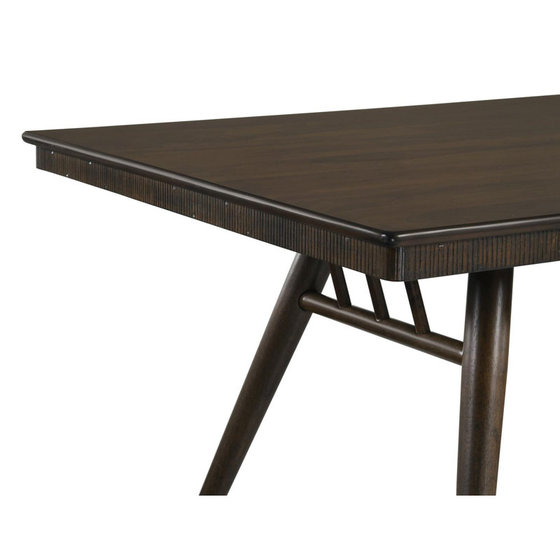 Bouziane Dining Set in Gray and Brown, 7