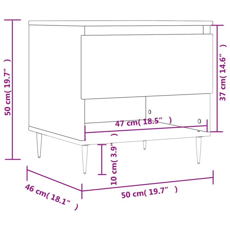 Coffee Table with Storage, Black