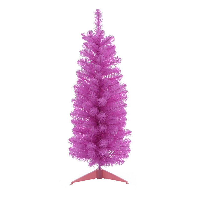 Sapin de Noël artificiel rose Pencil, H 3 pi