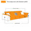 Causeuse-coussin modulable noire en cuir véritable