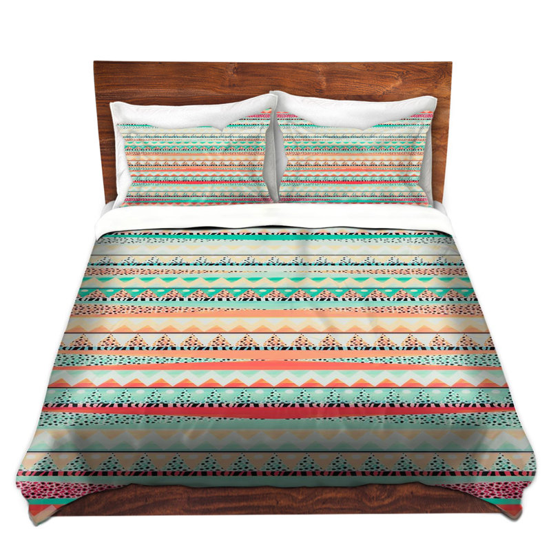 Ensemble de housse de couette summer boho, 1 housse simple + 1 taie standard