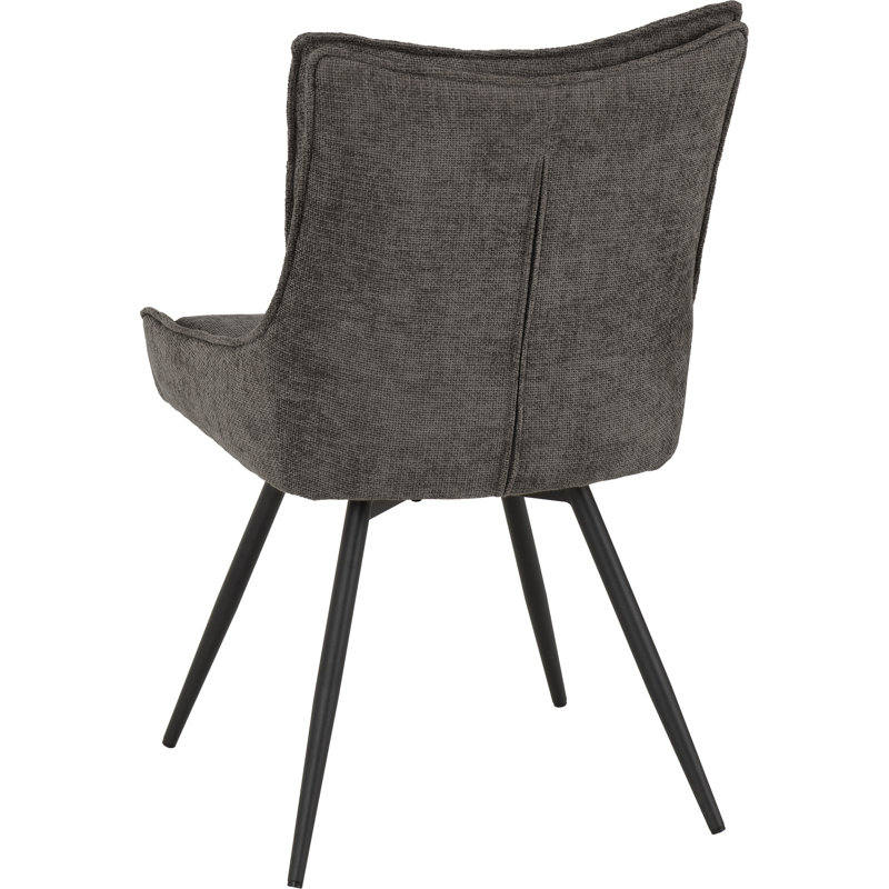 Wahpeton Set Of Two Swivel Dining Chairs, Grey