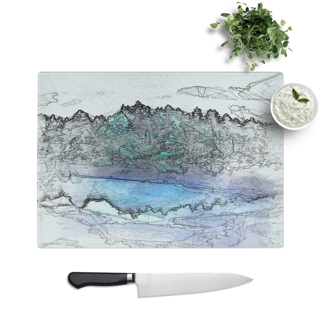 Tempered Glass Mythical Forest in Germany Chopping Board