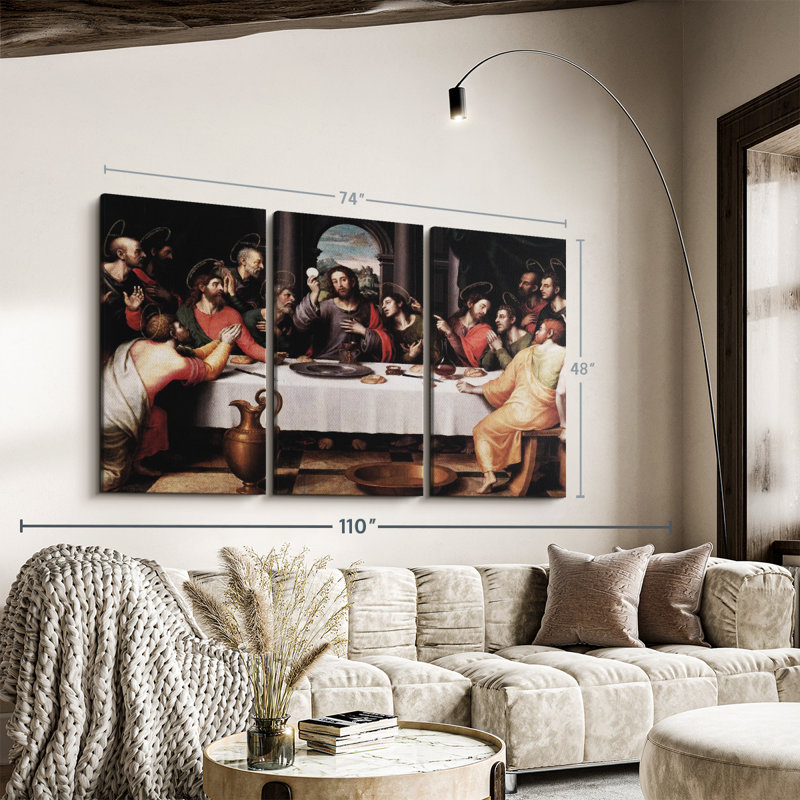 «The Last Supper 1562» sur toile, H 48 po x l 74 po x P 1,25 po