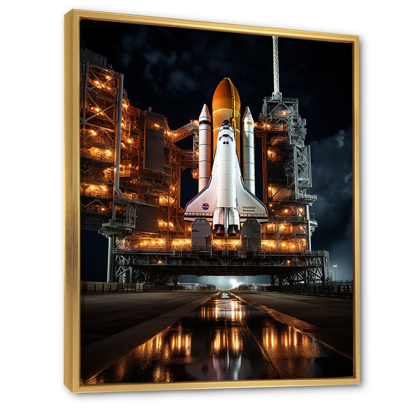 «Bamel Space Shuttle Legacy Of Exploration II», reproduction sur toile, H 40 po x l 30 po x P 1,5 po, Cadre flottant doré