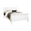 Lit double blanc, lit à DEL, style moderne, bois massif et style pour une chambre lumineuse, finition, +, 56,63 po de profondeur, 86,93 de largeur, 46,48 de hauteur
