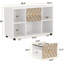 Classeur mobile avec 2 tiroirs et tablettes de rangement, classeur roulant pour le bureau personnel