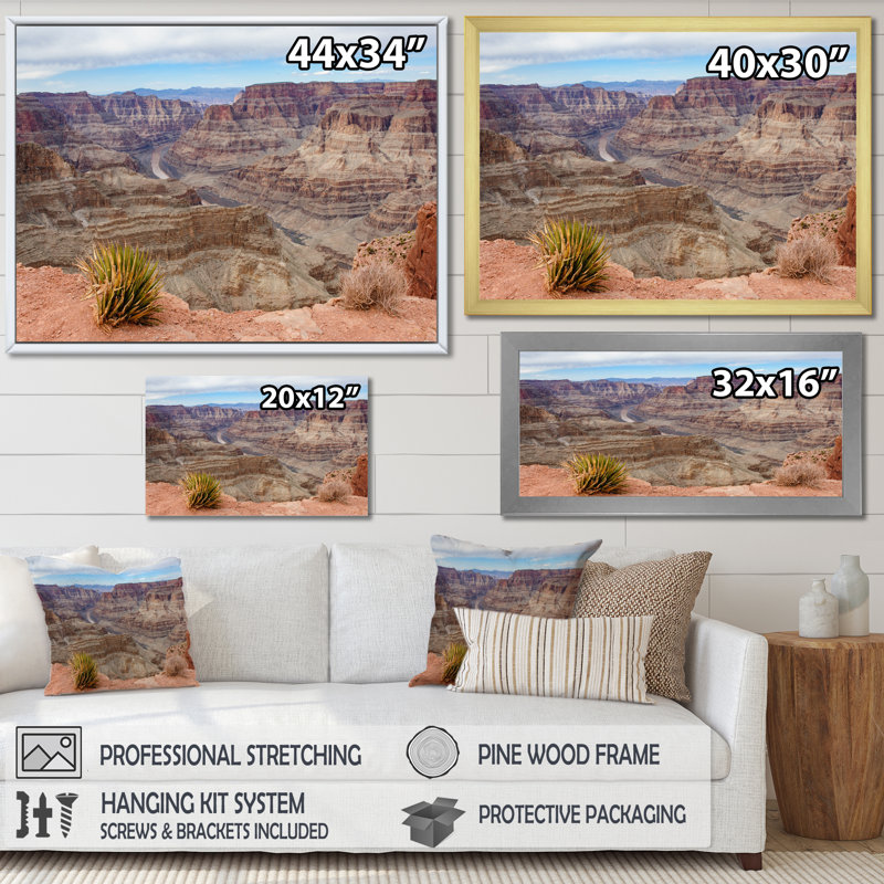 Grand Canyon à l'Ouest de l'Arizona II, Toile noire, H 12 po x l 20 po x P 1 po