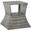 Table d'appoint en osier de rotin avec trou pour parasol Outsunny-880952918