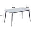 Aspen Gloss White Sintered Stone Rectangular Table and 4 Curve Plastic Chairs - Modern Dining Set-2066486540