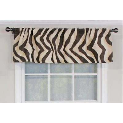 Castana Cotton Blend Animal Print Tailored Window Valance