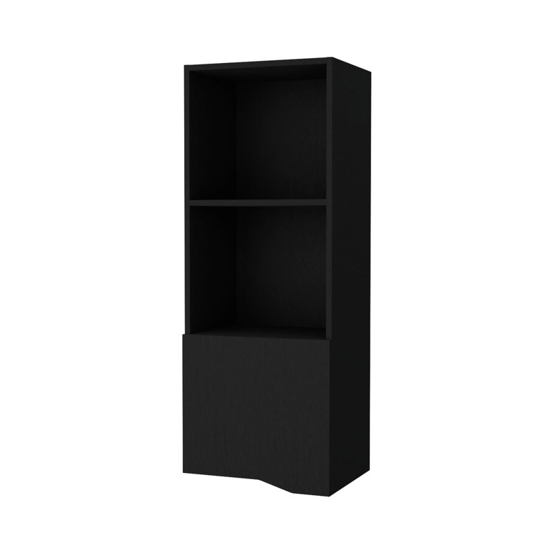 Armoire murale moderne noire - rangement à une porte pour une solution pratique à la maison, Noir