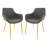 Matthew Leather Dining Chair, Modern Mid Century Accent Chair with Armrests and Iron Legs, Faux Leather Upholstered Kitchen Desk Chair for Dining Room, Living Room, Office Furniture-67941227-123223576