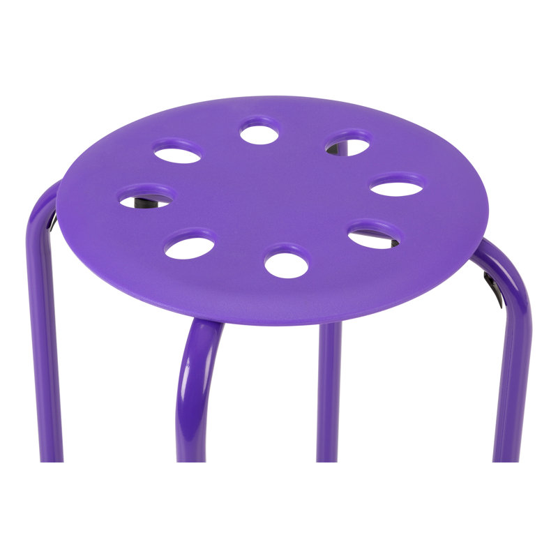 Assorted Color Plastic Stackable Office Stools, Set of 5