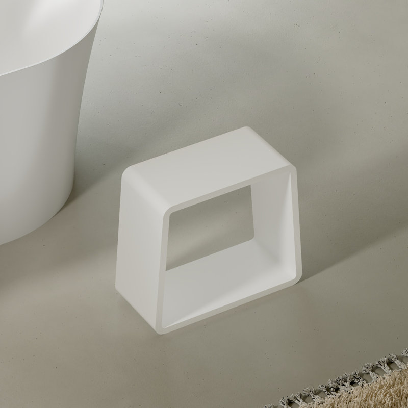 Tabouret de douche autoportant à surface solide 19 po x 9 po MonBlari, H 16,54 po x l 18,9 po x P 8,66 po