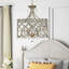 Lustre tambour en métal patiné à 5 lumières Dzesika