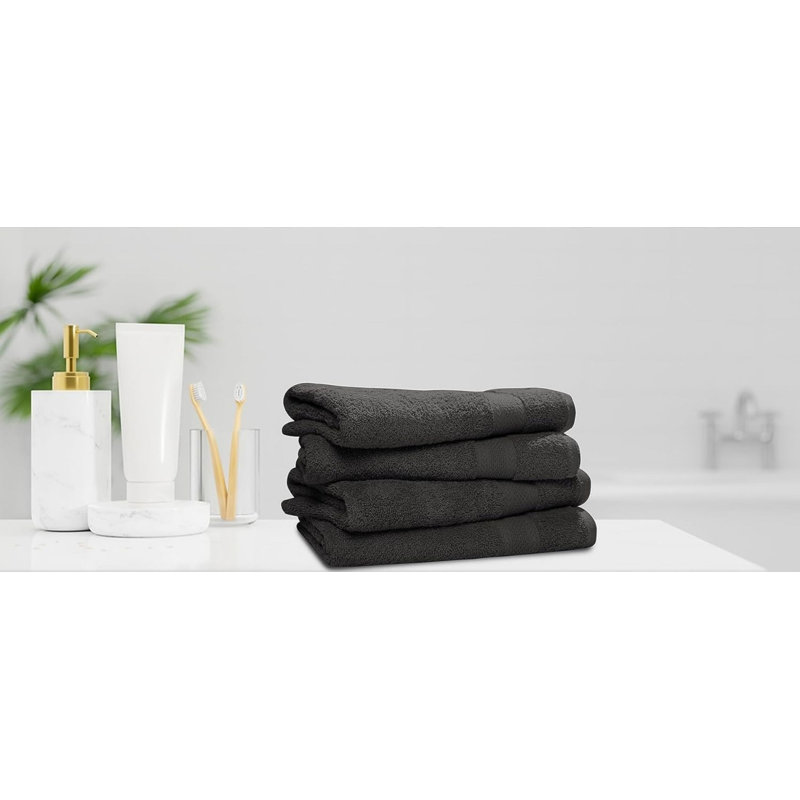 Juane Cotton Bath Towel, Gray