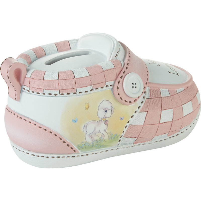Tirelire "Precious Moments Jesus Loves Me" rose 2,96 pouces