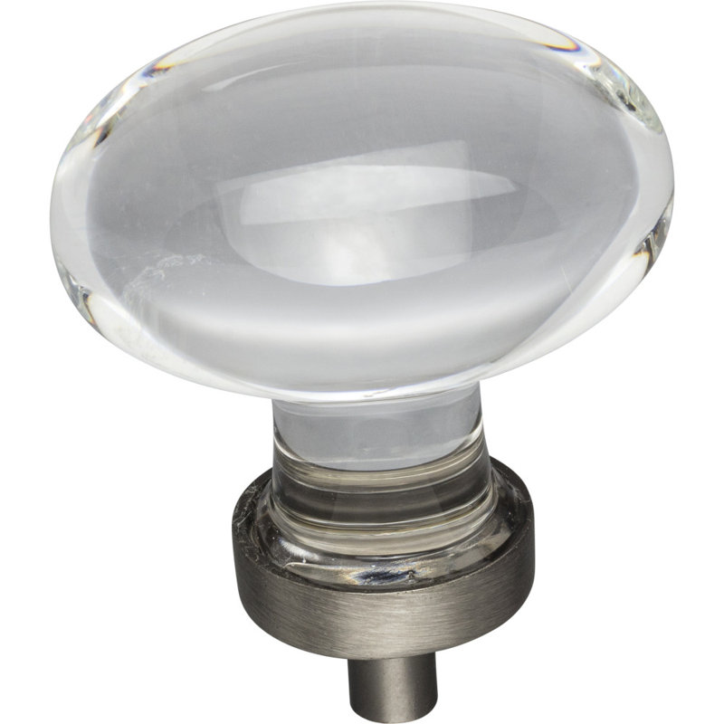 Harlow Oval Knob, Brushed Pewter