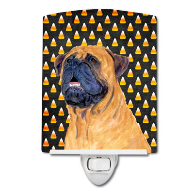 Éclairage pour nuit en céramique french bouledogue bonbon