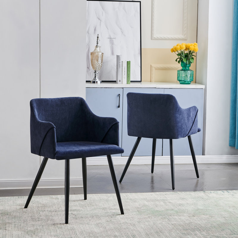 Sofiya 47cm H Upholstered Armchair, Blue, Black