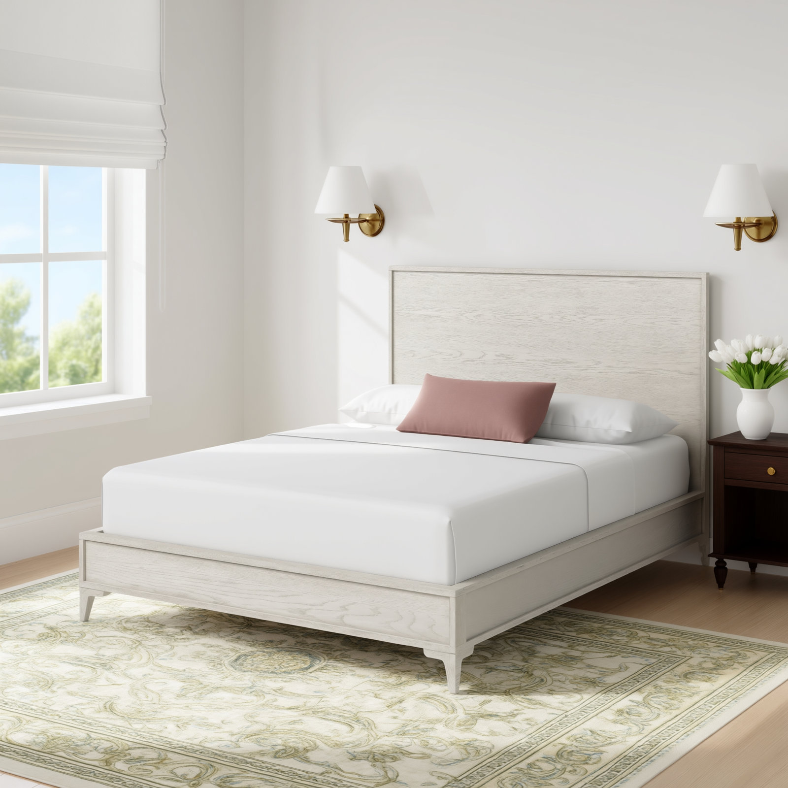 Elaiya Oak Bed, Queen