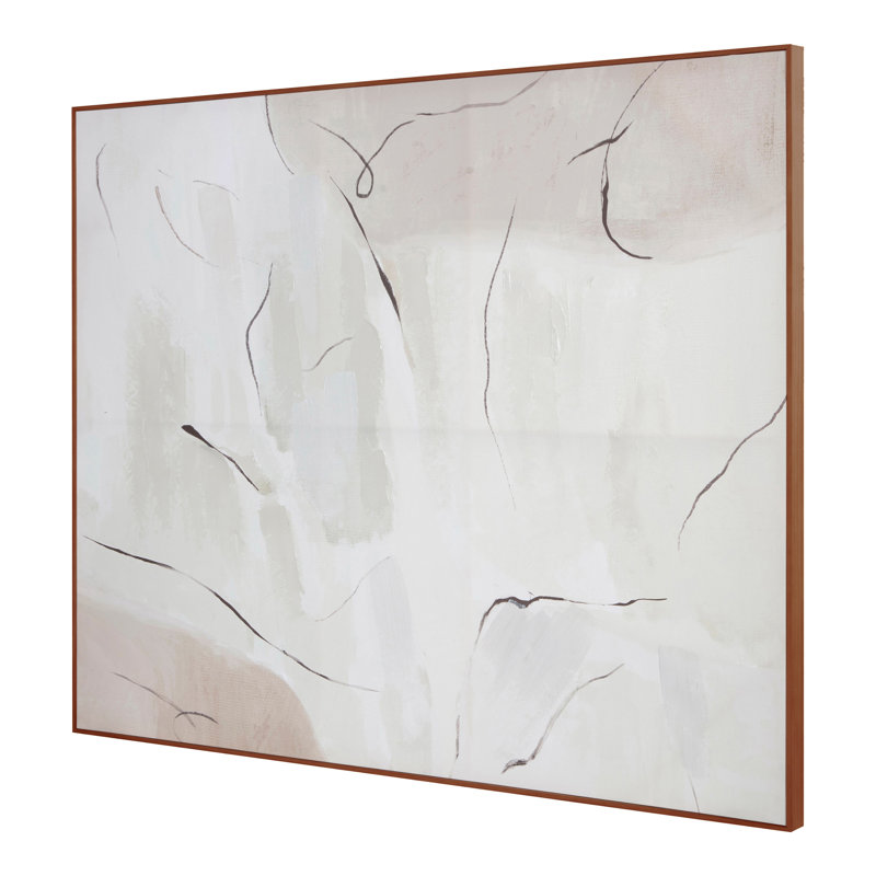 Abstract Print, White/Gray